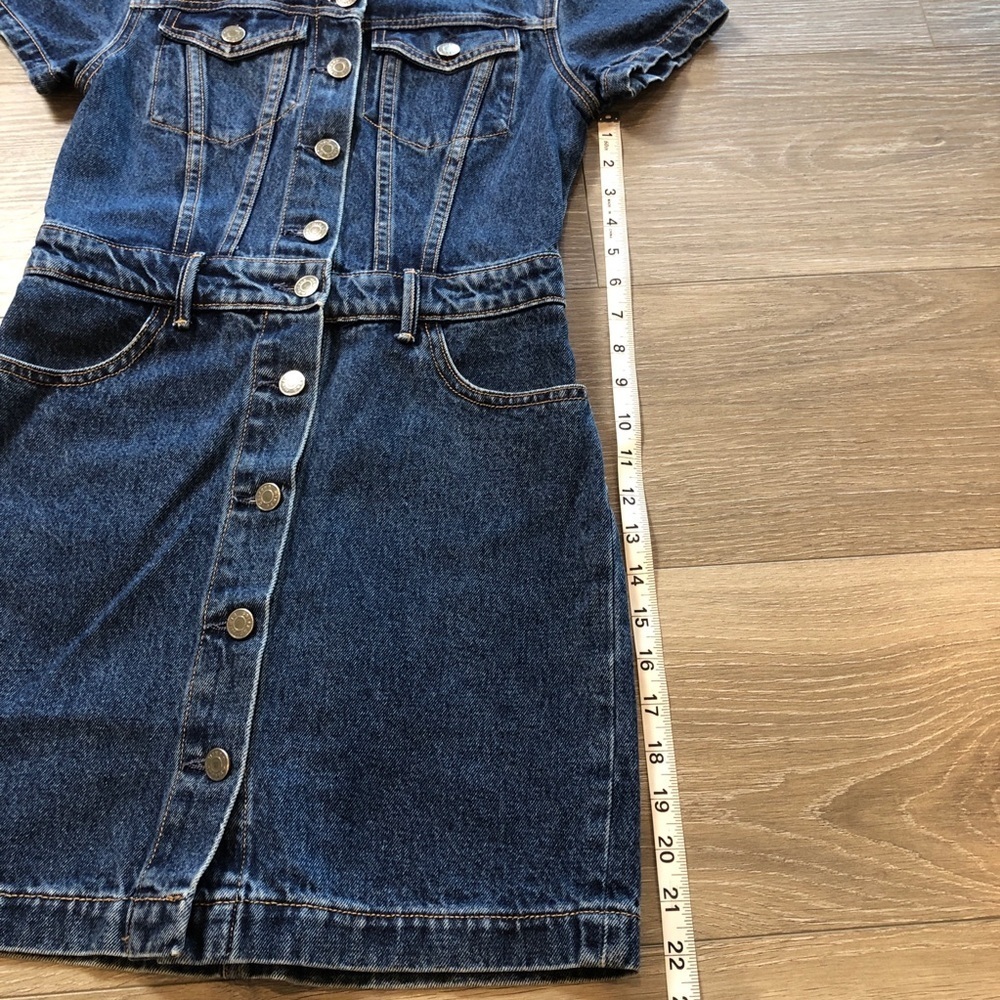 GRLFRND Max Denim Mini Dress In You And Me Womens Size XS - Picture 6 of 12